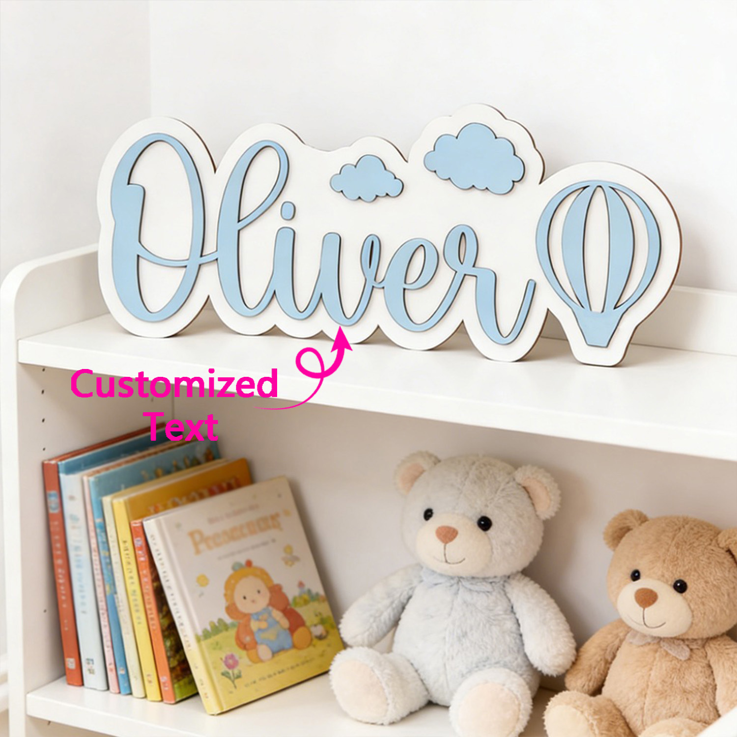 Baby Products Decoration - Персонализированная табличка для комнаты с воздушным